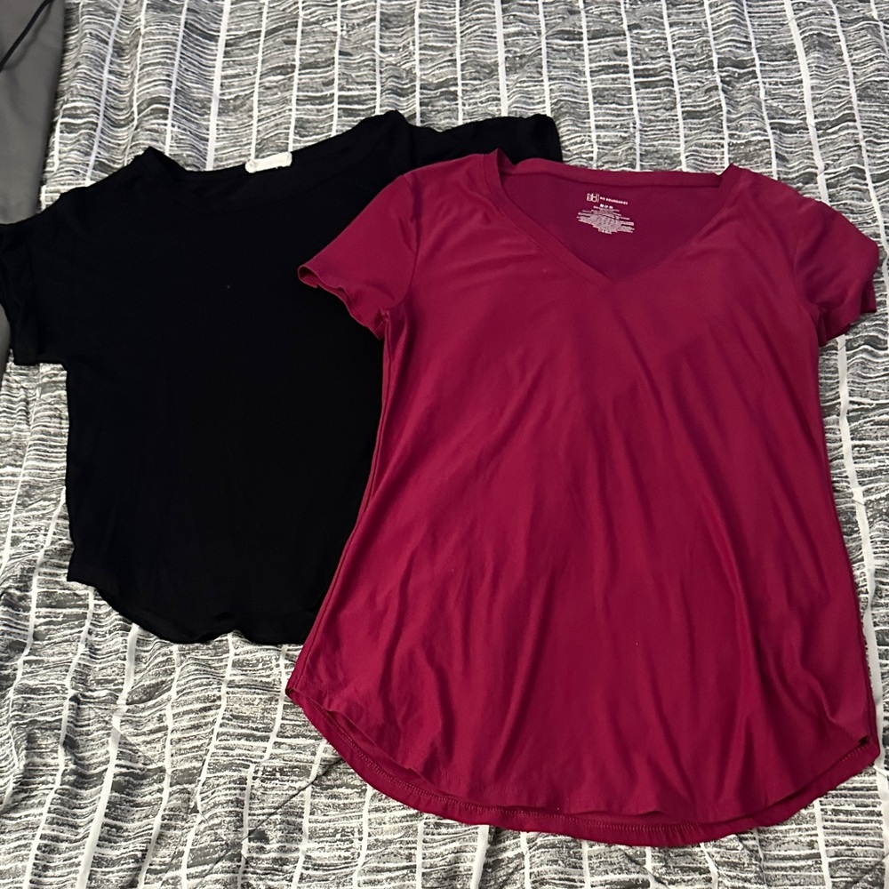 Juniors Black and burgundy Tops